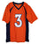 Drew Lock Denver Broncos Signed Autographed Orange #3 Custom Jersey Beckett Witnessed Sticker Hologram Only
