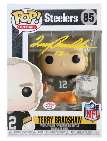 Terry Bradshaw Pittsburgh Steelers Signed Autographed NFL FUNKO POP #85 Vinyl Figure PAAS COA