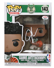 Giannis Antetokounmpo Milwaukee Bucks Signed Autographed NBA FUNKO POP #143 Vinyl Figure PAAS COA