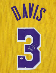 Anthony Davis Los Angeles Lakers Signed Autographed Yellow #3 Custom Jersey PAAS COA - SPOT