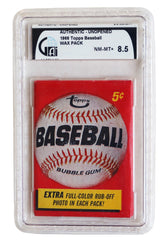1966 Topps Baseball Unopened Sealed 5 Cent Wax Pack GAI 8.5 (NM-MT+) 10418611