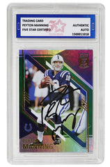 Peyton Manning Indianapolis Colts Signed Autographed 2021 Panini #56 Football Card Five Star Grading Certified