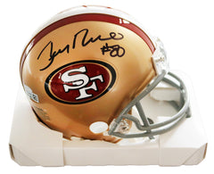 Jerry Rice San Francisco 49ers Signed Autographed Football Mini Helmet Fanatics Certification