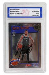 Kevin Durant Brooklyn Nets Signed Autographed 2019-20 Panini Hoops #284 Basketball Card Five Star Grading Certified