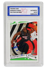 Shaquille O'Neal Miami Heat Signed Autographed 2005 Topps #100 Basketball Card Five Star Grading Certified