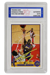 Shaquille O'Neal Los Angeles Lakers Signed Autographed 2003 Topps Basketball Card Five Star Grading Certified