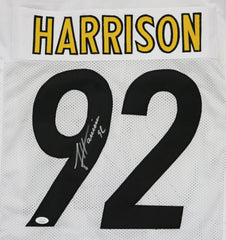 James Harrison Pittsburgh Steelers Signed Autographed White #92 Custom Jersey JSA Witnessed COA