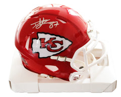 Travis Kelce Kansas City Chiefs Signed Autographed Speed Mini Helmet PAAS COA