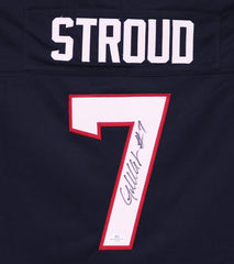 CJ Stroud Houston Texans Signed Autographed Blue #7 Custom Jersey Five Star Grading COA
