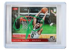 Jayson Tatum Boston Celtics Signed Autographed 2021-22 Panini Donruss #11 Basketball Card Five Star Grading Certified