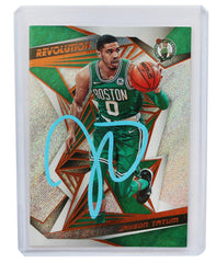 Jayson Tatum Boston Celtics Signed Autographed 2019-20 Panini Revolution #75 Basketball Card Five Star Grading Certified