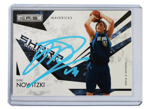Dirk Nowitzki Dallas Mavericks Signed Autographed 2009 Panini Rookies & Stars #13 Basketball Card Five Star Grading Certified