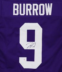 Joe Burrow LSU Tigers Signed Autographed Purple #9 Custom Jersey PAAS COA