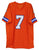 John Elway Denver Broncos Signed Autographed Orange #7 Custom Jersey Beckett Witness Certification