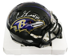 Ed Reed Baltimore Ravens Signed Autographed Speed Mini Helmet Beckett Witness Certification