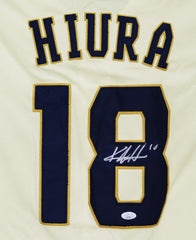 Keston Hiura Milwaukee Brewers Signed Autographed Cream #18 Jersey JSA COA