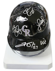 Colorado Rockies 2015 Team Signed Autographed Mini Batting Helmet Authenticated Ink COA Arenado