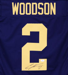 Charles Woodson Michigan Wolverines Signed Autographed Blue #2 Custom Jersey Five Star Grading COA