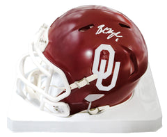 Baker Mayfield Oklahoma Sooners Signed Autographed Speed Mini Helmet Beckett Witnessed COA