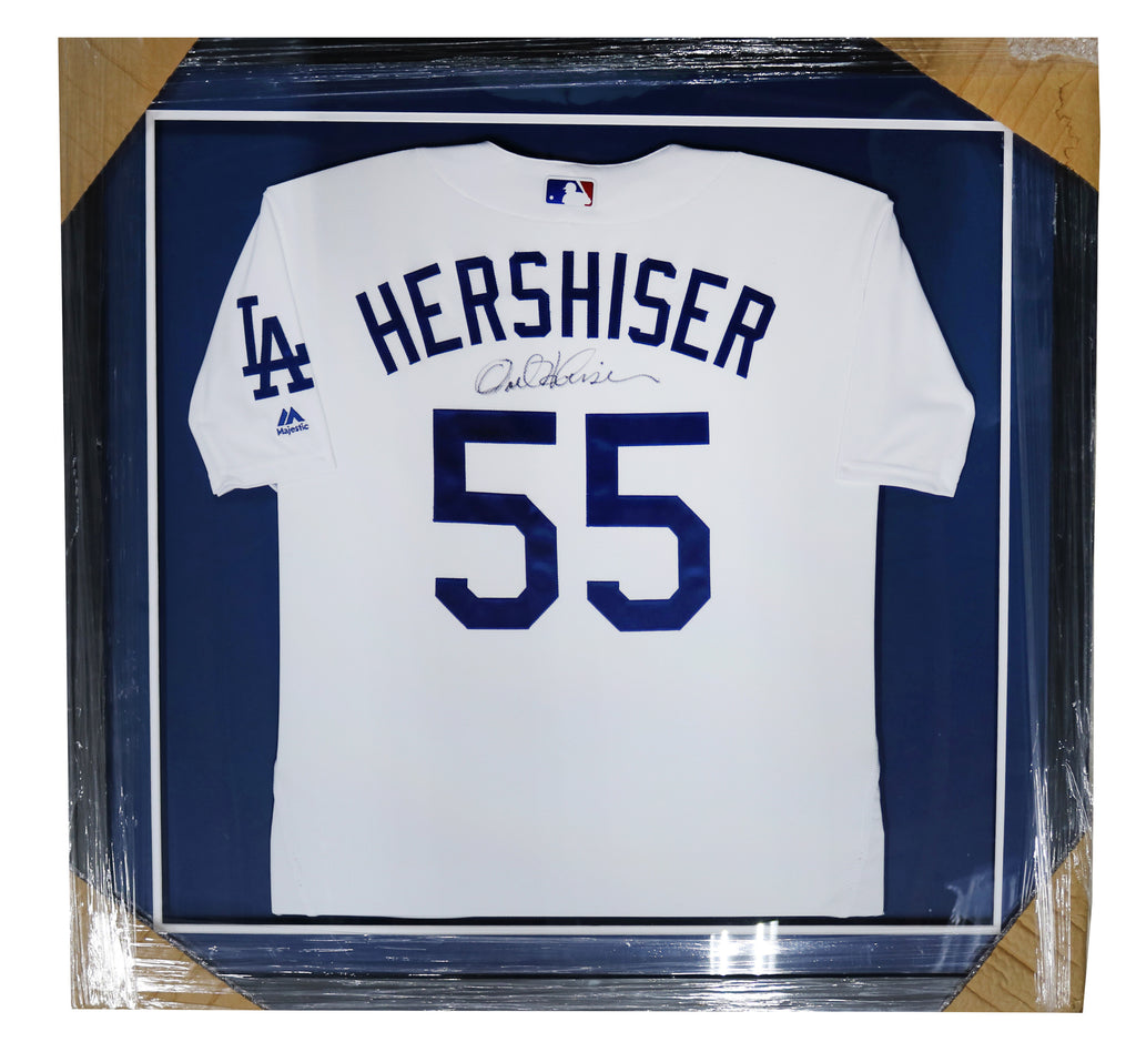 Orel Hershiser Los Angeles Dodgers Autographed 37x35 Framed Jersey –