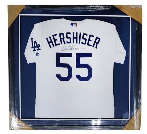 Orel Hershiser Los Angeles Dodgers Signed Autographed 37" x 35" Framed Jersey Display