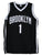 Mikal Bridges Brooklyn Nets Signed Autographed Black #1 Custom Jersey Witnessed PSA In the Presence COA