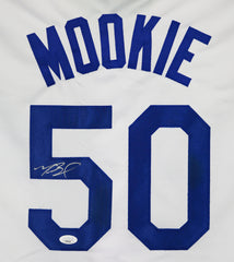 Mookie Betts Los Angeles Dodgers Signed Autographed White #50 Custom Jersey JSA COA
