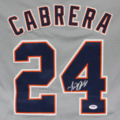 Miguel Cabrera Detroit Tigers Signed Autographed Gray #24 Jersey PSA COA