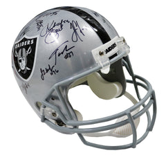 Oakland Raiders 2015 Team Signed Autographed Riddell Full Size Replica Helmet Authenticated Ink COA
