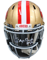 Jerry Rice San Francisco 49ers Signed Autographed Football Visor with Riddell Revolution Speed Full Size Replica Football Helmet Heritage Authentication COA
