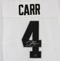 Derek Carr Las Vegas Raiders Signed Autographed White #4 Jersey Modern Memorabilia COA