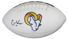 Cooper Kupp Los Angeles Rams Signed Autographed White Panel Logo Football Fanatics Certification