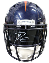 Russell Wilson Denver Broncos Signed Autographed Football Visor with Riddell Revolution Speed Full Size Replica Football Helmet Heritage Authentication COA