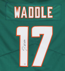 Jaylen Waddle Miami Dolphins Signed Autographed Aqua #17 Jersey PAAS COA