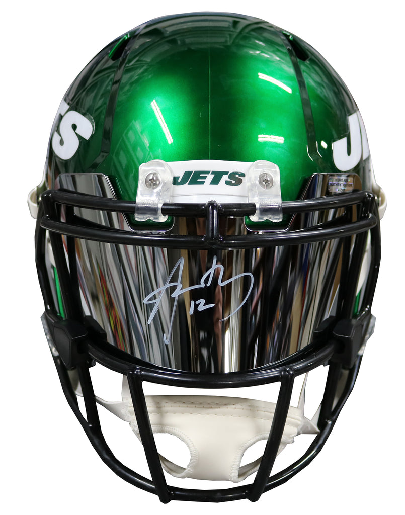 Aaron Rodgers New York Jets Autographed Football Visor w/Helmet –