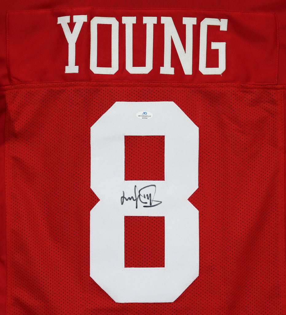 Steve Young San Francisco 49ers Signed Autographed Red Custom Jersey –