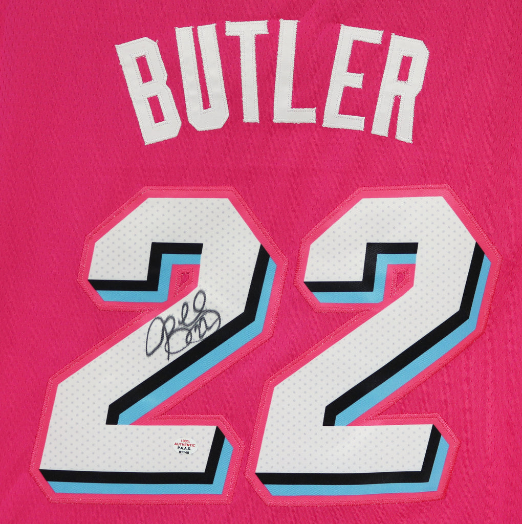 Jimmy Butler Miami Heat Signed Autographed Pink Vice #22 Jersey –