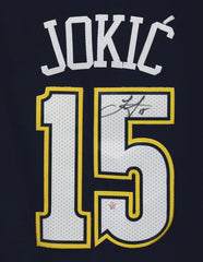 Nikola Jokic Denver Nuggets Signed Autographed Navy Blue City Edition #15 Jersey PAAS COA
