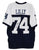 Bob Lilly Dallas Cowboys Signed Autographed Blue #74 Custom Jersey OKAuthentics - DEFECT