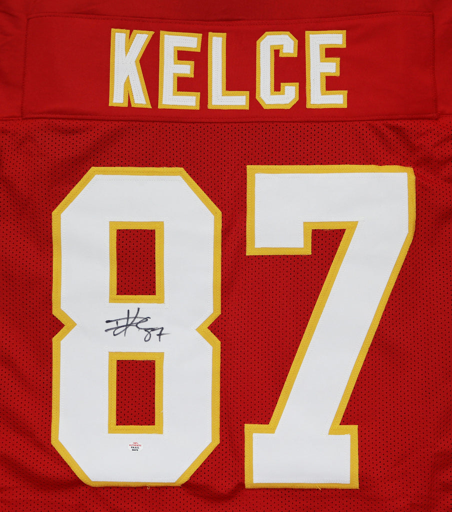 Travis Kelce Autographed Kansas City Chiefs Jersey –
