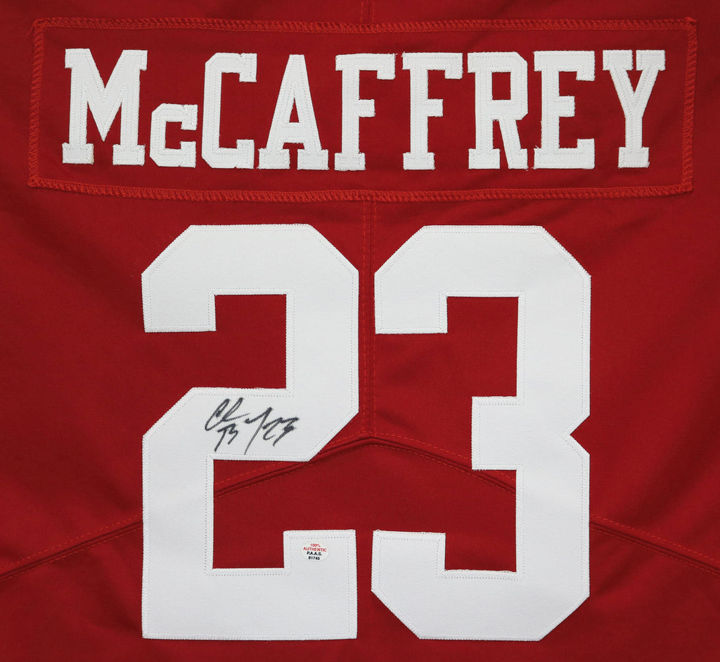 San Francisco 49ers Christian McCaffrey Autographed Red Jersey