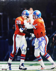 John Elway and Terrell Davis Denver Broncos Signed Autographed 8" x 10" Photo Authenticated Ink COA