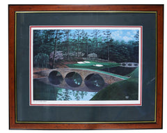 The Masters Augusta 12th Hole "No. 12 Golden Bell" Framed George Griff Signed Golf Lithograph 1993