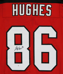 Jack Hughes New Jersey Devils Signed Autographed Red #86 Custom Jersey PAAS COA