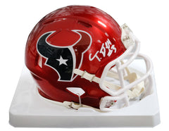 Tank Dell Houston Texans Signed Autographed Flash Speed Mini Helmet JSA COA