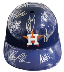 Houston Astros 2017 World Series Champions Team Autographed Signed Souvenir Full Size Batting Helmet Pinpoint Letter COA