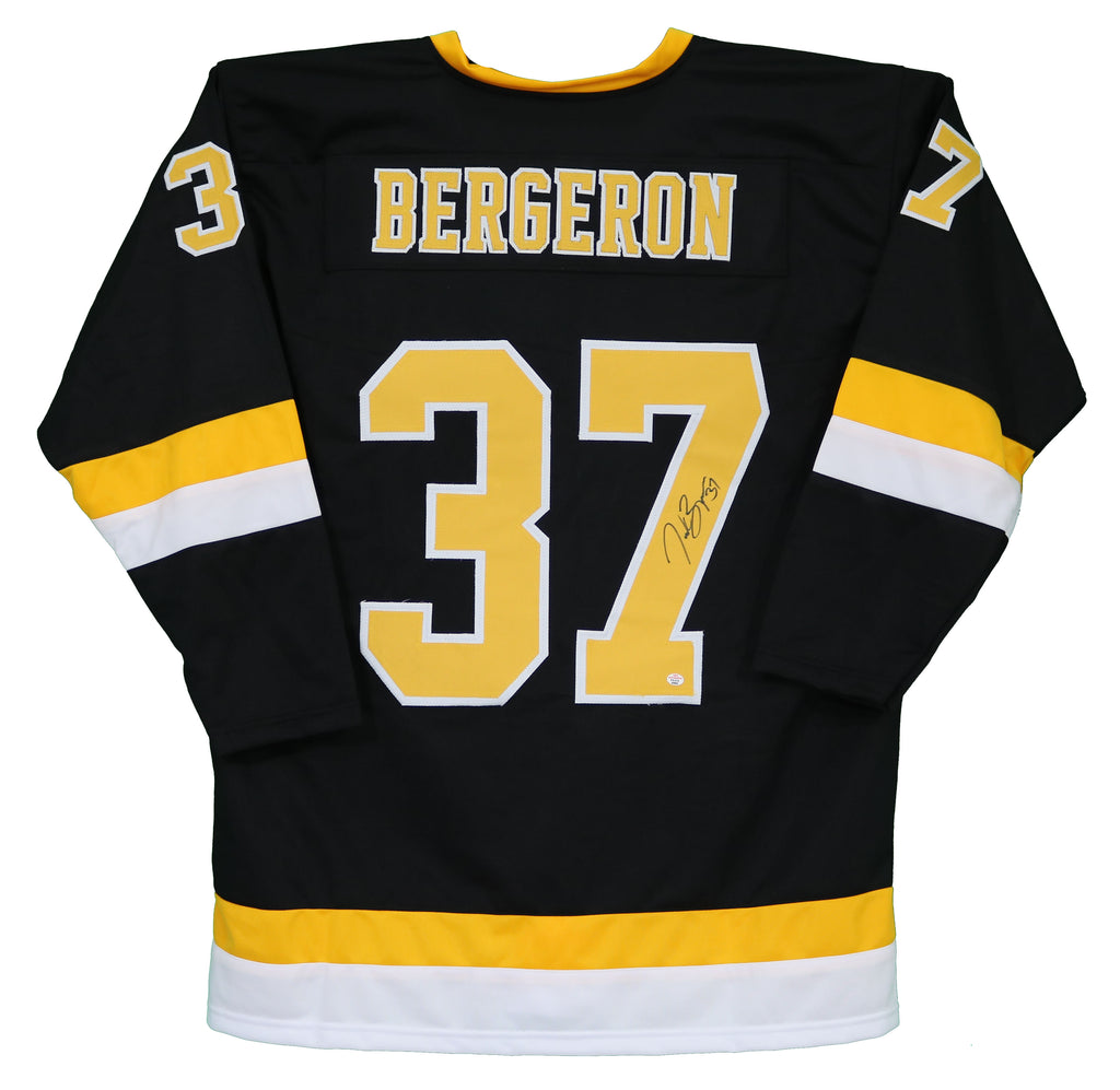 Patrice Bergeron Autographed Boston Bruins White Adidas Jersey