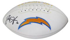 Justin Herbert Los Angeles Chargers Signed Autographed White Panel Logo Football Fanatics Certification