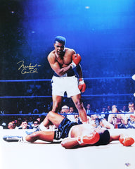 Muhammad Ali aka Cassius Clay Signed Autographed 16" x 20" Sonny Liston Fight Boxing Photo AASC COA