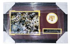 Cleveland Cavaliers Cavs 2015-16 NBA Champions Team Signed Autographed 22" x 14" Framed Photo Display PAAS COA